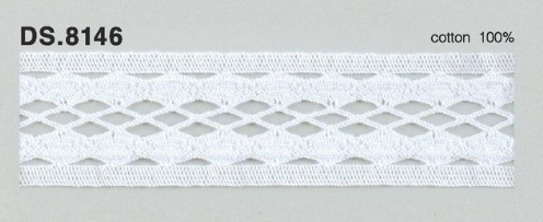 ハシゴレース 綿トーションレース 1m単位 DS.8146 オフホワイト